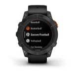 Garmin fenix 7 Pro Solar | Black Silicone Band - New