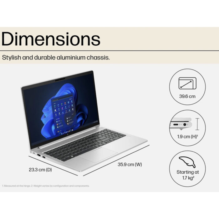 HP Elitebook 650 G10 15.6-inch Touch FHD Laptop - Intel Core i7-1355U 512GB SSD 16GB RAM Win 11 Pro