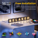 LinkedSparx The Box Kit 16pc Smart LED RGB Square Lights with Letter Slides