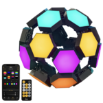 LinkedSparx Dyson Sphere Kit 20pc Smart LED RGB Hexagon Lights | Black - New