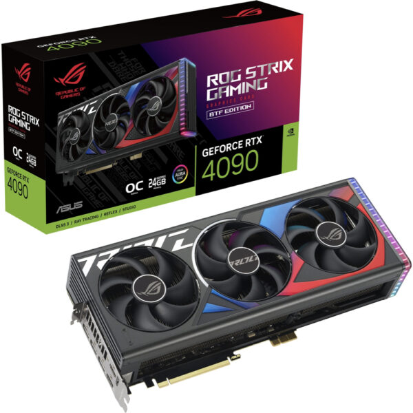 ASUS GeForce RTX 4090 ROG Strix BTF OC Edition ROG-STRIX-RTX4090-O24G-BTF-GAMING 24GB GDDR6X 384-bit PCIe 4.0 Desktop Graphics Card - New