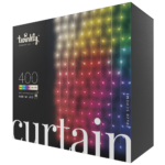 Twinkly | Curtain 400-LED Multicolor | 3M X 2M | Translucent Wire