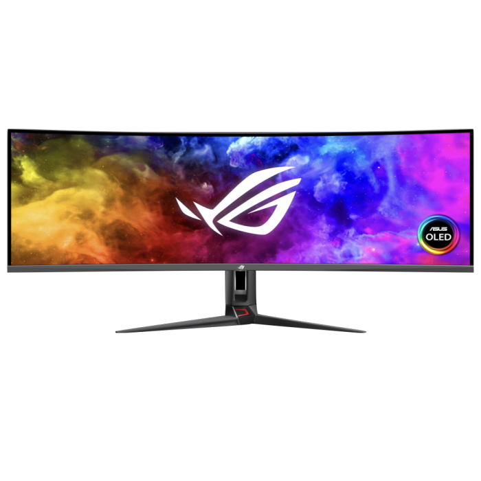 ASUS  ROG Swift OLED PG49WCD 49" DQHD(5120x1440) 144Hz 0.03ms QD-OLED FreeSync Premium Pro 1800R Curved Gaming Monitor - New - Image 1