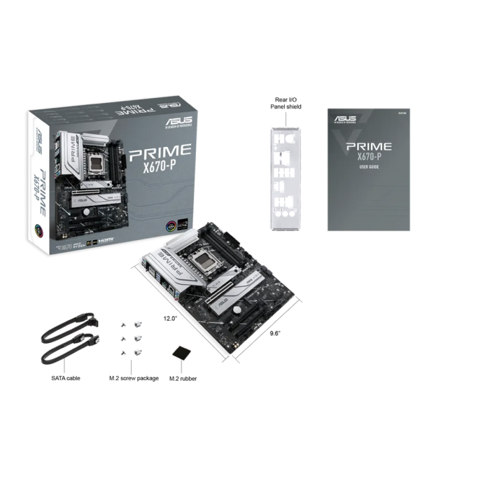 ASUS PRIME X670-P WIFI AMD X670 Ryzen Socket AM5 ATX Desktop Motherboard - New - Image 3