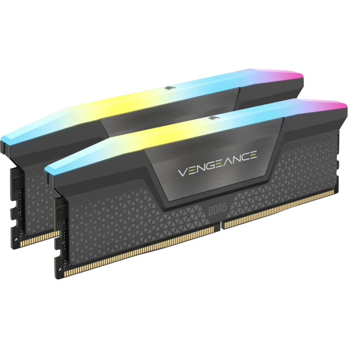 Corsair VENGEANCE® RGB 32GB (2x16GB) DDR5 DRAM 5200MT/s CL40 AMD EXPO & Intel XMP Memory Kit - New - Image 1