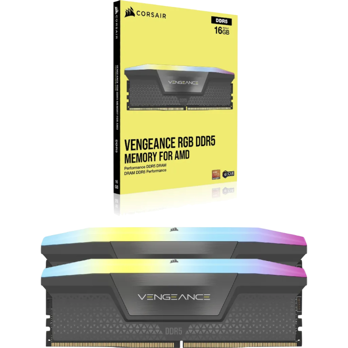 Corsair Vengeance RGB CMH32GX5M2E6000Z36, 32 GB, 2 x 16 GB, DDR5, 6000 MHz, 288-pin DIMM - New - Image 2