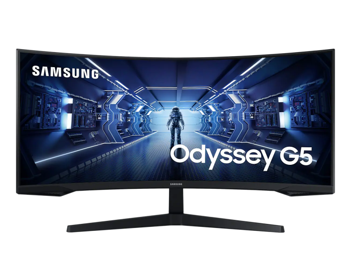 Samsung Odyssey G55T | 34-inch UWQHD 1000R Curved | 165Hz Refresh Rate | 1ms MPRT | VA Panel - New - Image 1