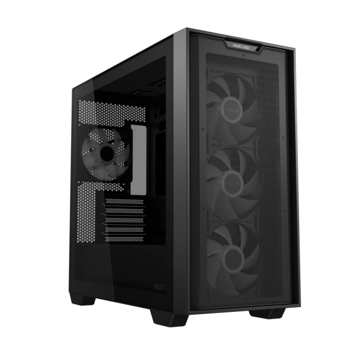 ASUS A21 PLUS TG Mesh Steel Black Micro-ATX Mid-Tower Desktop Chassis - Image 2
