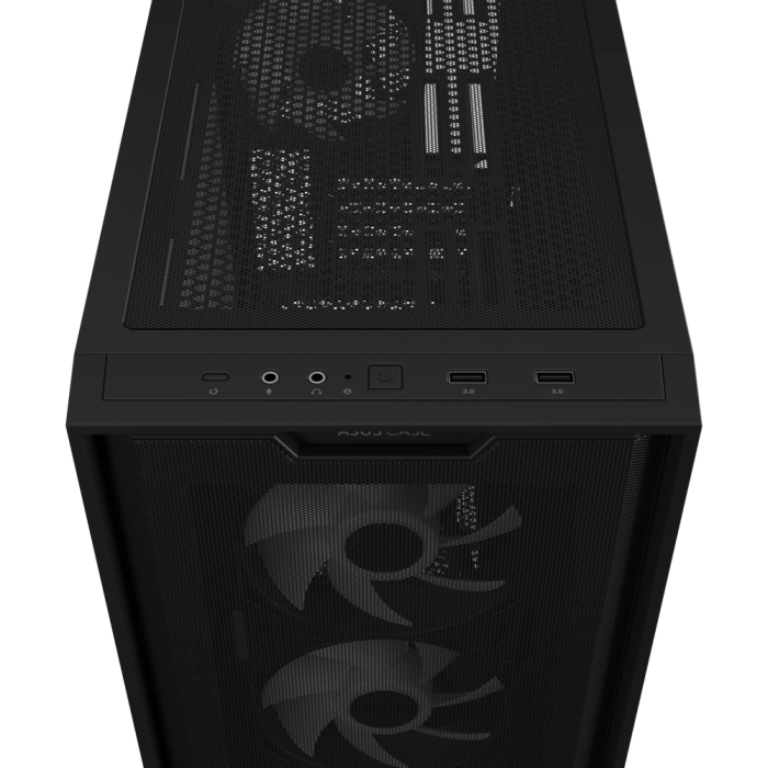ASUS A21 PLUS TG Mesh Steel Black Micro-ATX Mid-Tower Desktop Chassis - Image 7