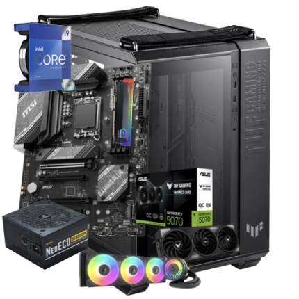 Pre-Build Gaming PC | Intel Core i9-13900k | MSI B760 Motherboard | 16GB RAM | 1TB SSD | ASUS TUF RTX™ 5070 12GB GDDR7 – New (Free set of gaming lights included)