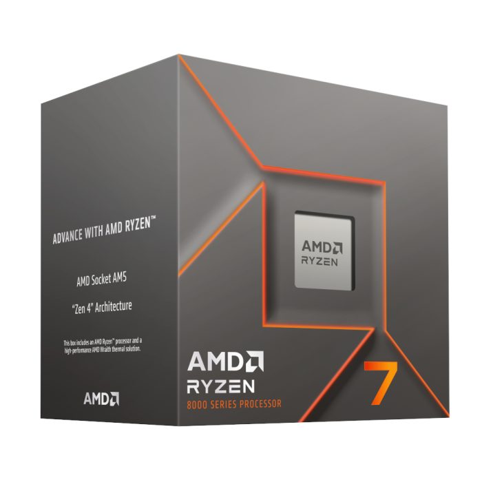 AMD Ryzen 7 8700F | AM5 Socket | 8 Cores / 16 Threads | 4.1GHz Base / 5GHz Boost | 65W TDP - New - Image 1