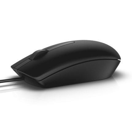 Dell MS116 Optical Mouse | Wired USB | Optical Tracking | Ambidextrous Design | Plug & Play - New