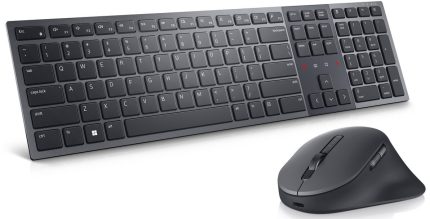 Dell KM900 Collaboration Keyboard & Mouse | Wireless | Backlit Keys | Smart Shortcuts | Ergonomic Design - New