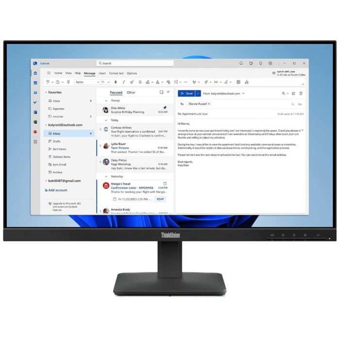 Lenovo ThinkVision S24-4e | 23.8-inch FHD Monitor | Tilt Stand | 3 Year Warranty - New - Image 1