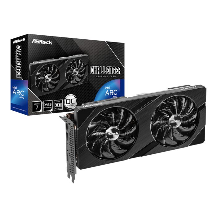 ASRock Intel Arc A770 Challenger OC | 16GB GDDR6 | 256-Bit | Up to 2150MHz - New - Image 1