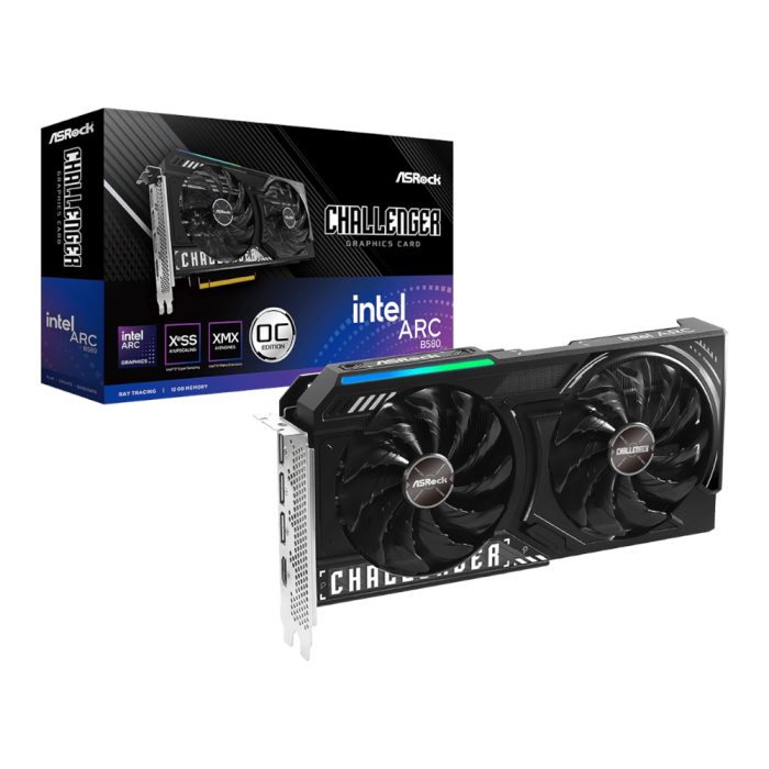 ASRock Intel Arc B580 Challenger OC | 12GB GDDR6 | 192-Bit | Up to 2740MHz - New - Image 1