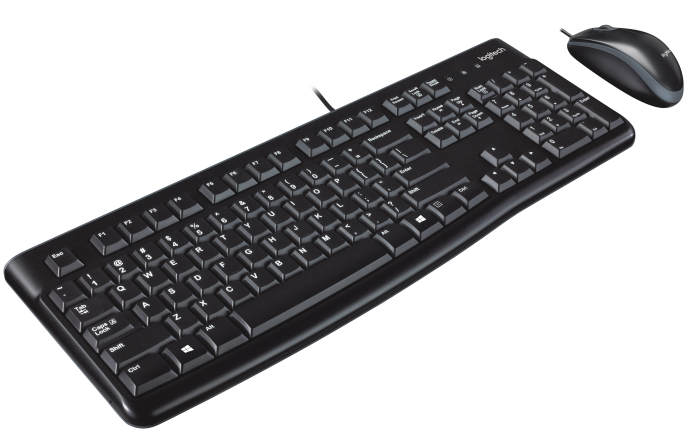 Logitech MK120 Wired Desktop Combo - Black - Image 1