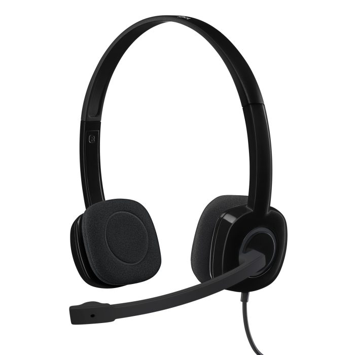 Logitech H151 | Wired Stereo Headset | Noise-Cancelling Mic | In-line Controls | 3.5mm Jack - New - Image 1