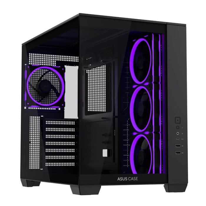 Asus A32 PLUS ARGB ATX Gaming Chassis – Black - Image 1