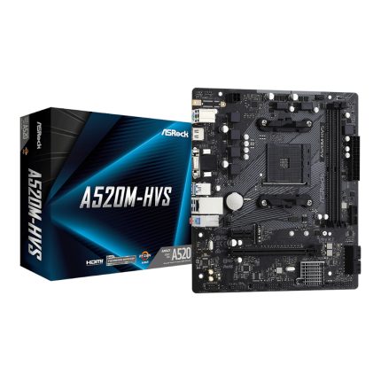 ASRock A520M-HVS | AMD AM4 Socket | DDR4 Up to 64GB | M-ATX Form Factor - New