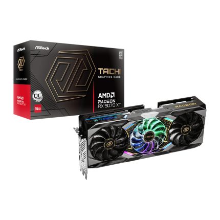 ASRock Radeon RX 9070 XT Taichi OC | 16GB GDDR6 | AMD RDNA 4 | Boost 3100MHz | PCIe 5.0 - New
