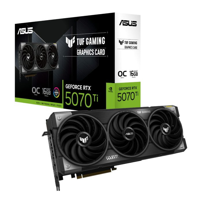 ASUS TUF Gaming GeForce RTX 5070 Ti | 16GB GDDR7 | PCI-E Gen 5 | Boost 2610MHz OC - New - Image 1