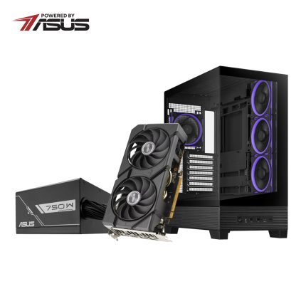Asus UWM 2 Gaming Combo | A31 PLUS Mid Tower | RX 7600 8GB GDDR6 | PRIME 750W PSU | 3-in-1 Bundle - New