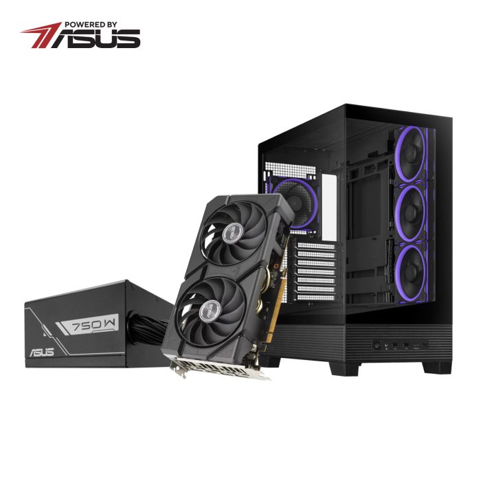 Asus UWM 2 Gaming Combo | A31 PLUS Mid Tower | RX 7600 8GB GDDR6 | PRIME 750W PSU | 3-in-1 Bundle - New - Image 1