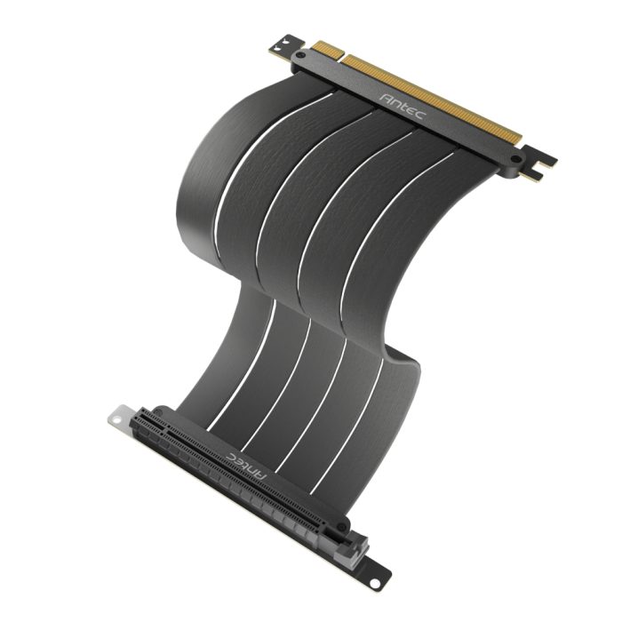 Antec GPU Riser Cable | PCIe 4.0 | 200mm | Vertical GPU Mount | Black - New - Image 1