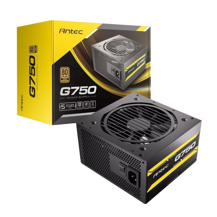 Antec Atom G750 | 750W 80 PLUS Gold | Semi-Modular | 120mm Silent Fan | ATX 12V - New - Image 1