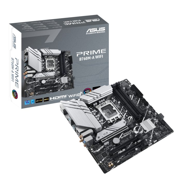 ASUS PRIME B760M-A WIFI | Intel LGA1700 | DDR5 Support | Wi-Fi 6 & 2.5Gb LAN | Micro-ATX - New - Image 1