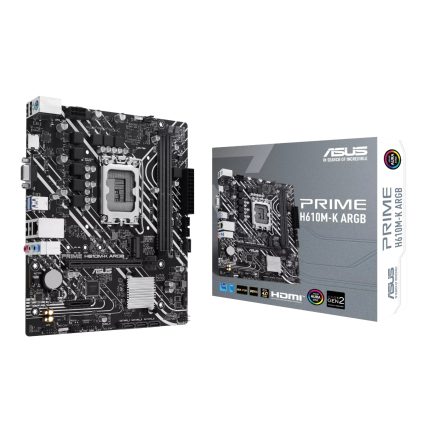 ASUS PRIME H610M-K ARGB | Intel LGA1700 | DDR5 Support | PCIe 4.0 | Micro-ATX - New