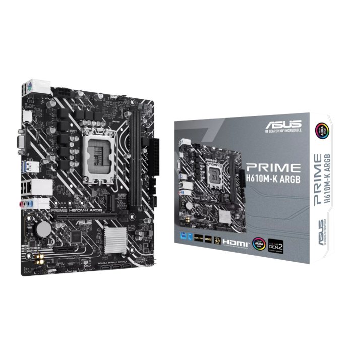 ASUS PRIME H610M-K ARGB | Intel LGA1700 | DDR5 Support | PCIe 4.0 | Micro-ATX - New - Image 1