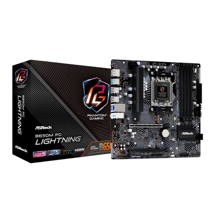 ASRock B650M PG Lightning | AMD AM5 Socket | DDR5 up to 256GB | PCIe Gen5 M.2 | Micro ATX - New