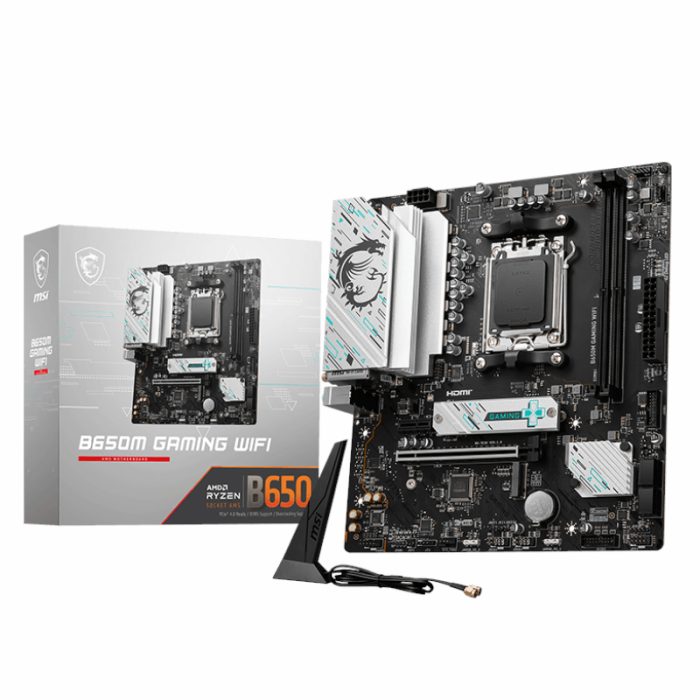 MSI B650M Gaming WiFi | AMD AM5 Socket | DDR5 7800+ MHz | Wi-Fi 6E & BT 5.3 - New - Image 1