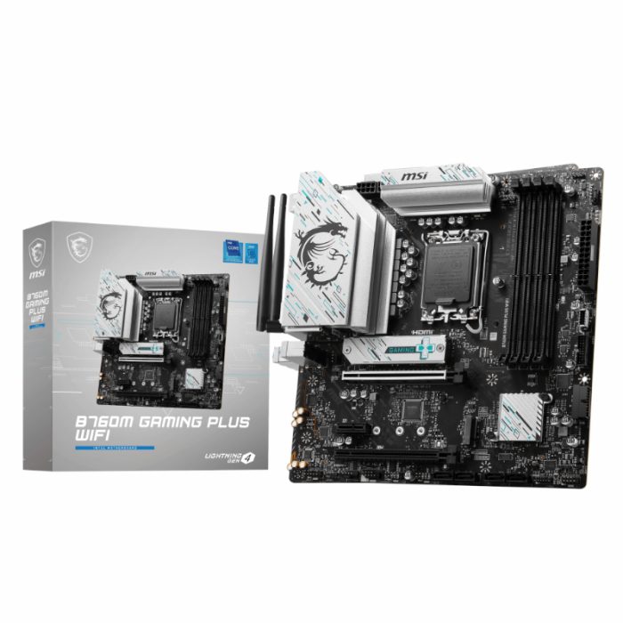 MSI B760M Gaming Plus WiFi | Intel LGA1700 | DDR5 6800+ MHz | PCIe 4.0 | Wi-Fi 6E - New - Image 1