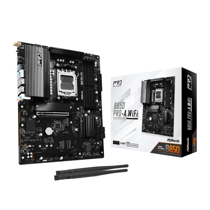 ASRock B850 Pro-A Wi-Fi | AMD AM5 ATX | DDR5 256GB | PCIe 5.0 | Wi-Fi 6E - New - Image 1