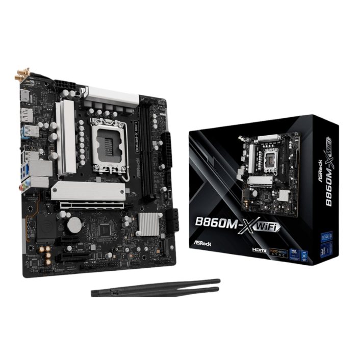 ASRock B860M-X | Micro ATX | Intel LGA1851 | PCIe Gen5 M.2 | Wi-Fi 6E - New - Image 1