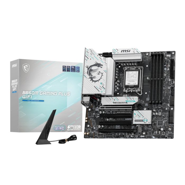MSI B860M Gaming PLUS WIFI | Intel LGA1851 | DDR5 Support | PCIe 5.0 | Wi-Fi 7 - New - Image 1