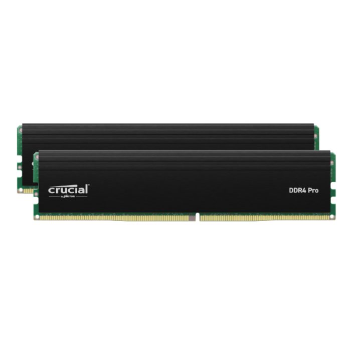 Crucial Pro 64GB Kit | DDR4-3200MHz | 2x32GB UDIMM | CAS Latency 22 | 1.2V - New - Image 1