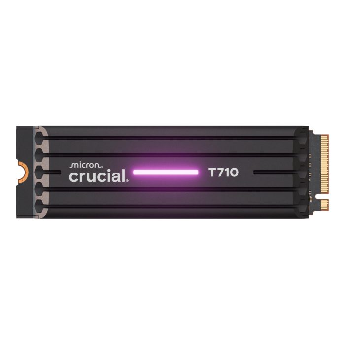 Crucial T710 | 1TB M.2 NVMe | PCIe Gen5 | Up to 14,900MB/s Read | Heatsink Included - New - Image 1