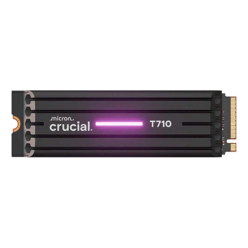 CT1000T710SSD5 Crucial T710 1TB M.2 NVMe Gen5 NAND SSD with Heatsink Black wr 01a