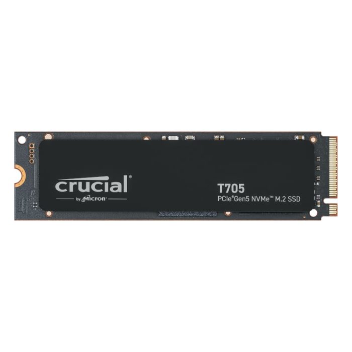Crucial T705 | 2TB M.2 NVMe | PCIe Gen 5.0 | 14,500MB/s Read | 12,700MB/s Write - New - Image 1