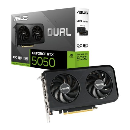ASUS Dual OC GeForce RTX 5050 | 8GB GDDR6 | 2560 CUDA Cores | 2677MHz Boost | PCIe 5.0 - New