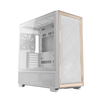 Antec FLUX Mid-Tower | E-ATX Gaming Chassis | Birch Wood Front Panel | 5x PWM ARGB Fans – New