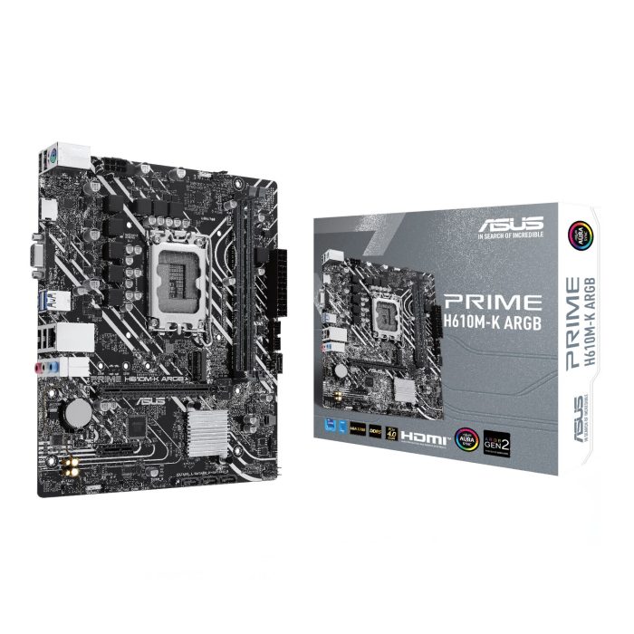 ASUS PRIME H610M-R DDR5 | LGA1700 Socket | Intel 12th-14th Gen | 64GB DDR5 | Micro-ATX - New - Image 1