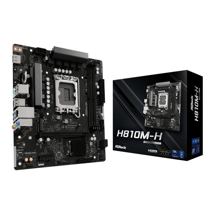 ASRock H810M-H | Intel LGA1851 | Micro ATX | 128GB DDR5 | PCIe Gen4 - New - Image 1