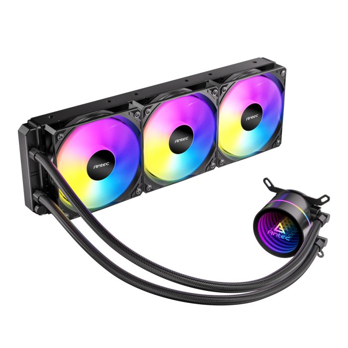 Antec Luna 360 ARGB | 360mm AIO Liquid Cooler | 3x 120mm PWM ARGB Fans | Intel & AMD Compatible | Infinity Mirror Pump Head - New - Image 1