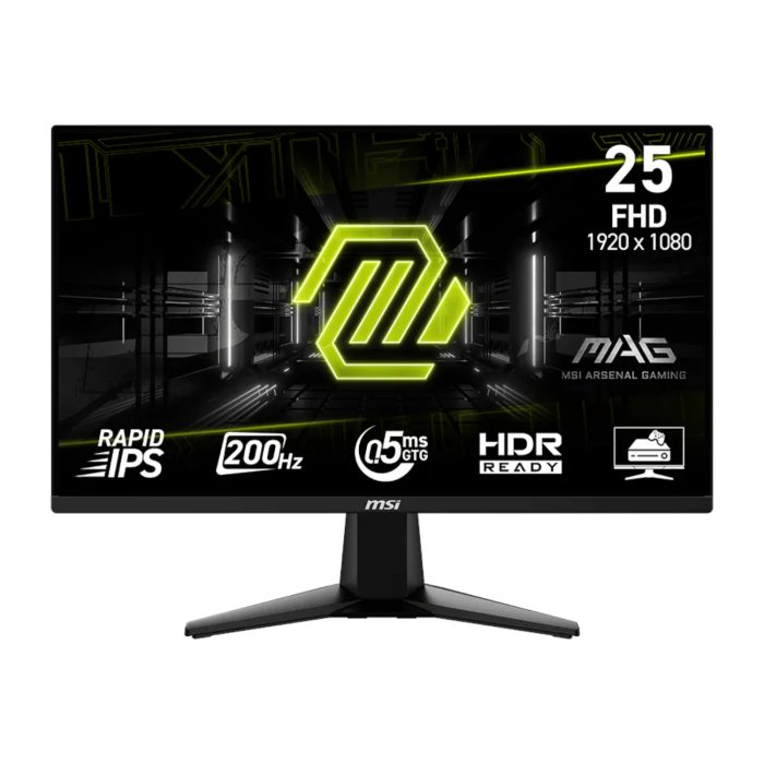 MSI MAG 255F E20 | 25-inch FHD | 200Hz Rapid IPS | 0.5ms Response | AMD FreeSync Premium - New - Image 1