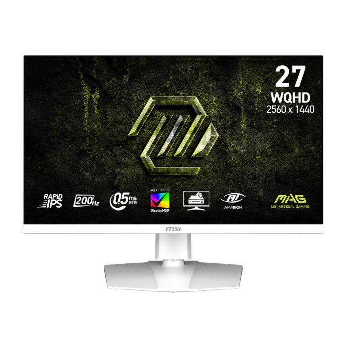 MSI MAG 274QRFW E20 | 27-inch WQHD | 200Hz Rapid IPS | VESA DisplayHDR 400 | 0.5ms Response - New - Image 1